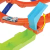Hot Wheels Action Loop Cyclone Challenge Track Set z samochodzikiem w skali 1:64, łatwe przechowywanie