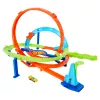 Hot Wheels Action Loop Cyclone Challenge Track Set z samochodzikiem w skali 1:64, łatwe przechowywanie