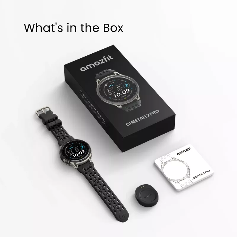 Amazfit Cheetah 2 Pro 3,35 cm (1,32 cala) AMOLED 48 mm Cyfrowy 466 x 466 pikseli Ekran dotykowy Tytan Wi-Fi