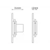Multibrackets M Universal Wallmount Super cienki Small srebrny, 66 cm (26 cali), 81,3 cm (32 cale), 200 x 100 mm, 400 x 400 mm, Aluminium, Srebrny
