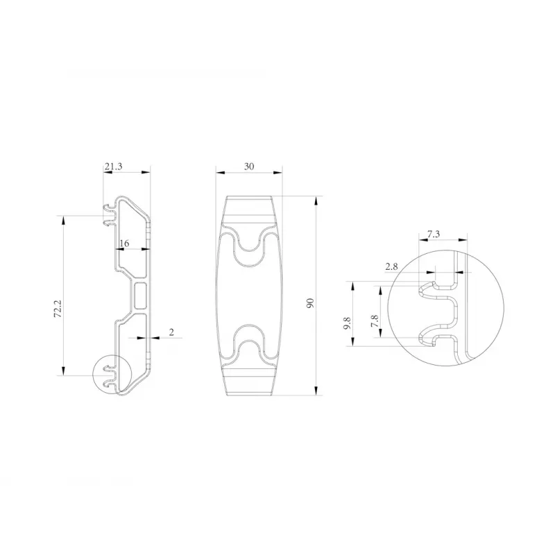 Multibrackets M Pro Series - Klips do zarządzania kablami, 6 szt., Klips do zarządzania kablami, Czarny, Tworzywo sztuczne, 100 g, 90 mm, 30 mm