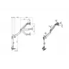 Multibrackets M VESA Gas Lift Arm Single Pole, zacisk, 10 kg, 38,1 cm (15 cali), 81,3 cm (32 cale), 100 x 100 mm, czarny