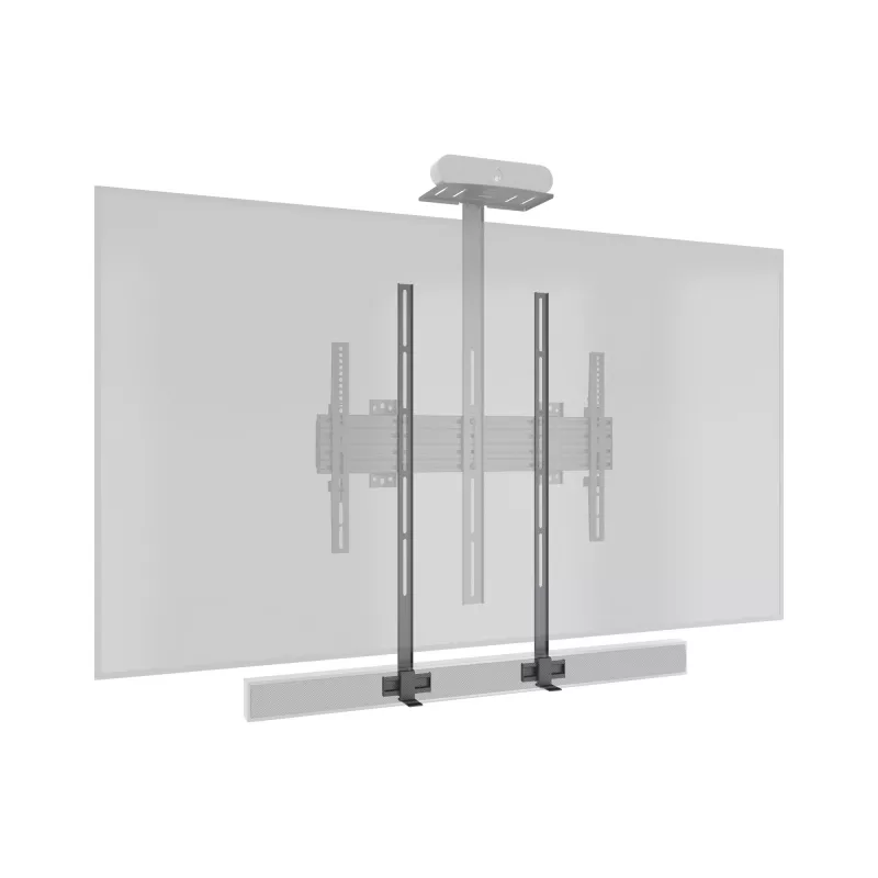 Multibrackets M Pro Series - Uchwyt do soundbara XL, Czarny, Stal, 15 kg, 165,1 cm (65 cali), 2,79 m (110 cali), 104 mm