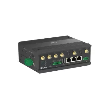 D-Link 5G IIoT Gateway, brama sieciowa komórkowa, czarny, Gigabit Ethernet, 10,100,1000 Mbit/s, 802.11a, 802.11b, 802.11g, Wi-Fi 4 (802.11n), Wi-Fi 5 (802.11ac), 300,866 Mbit/s