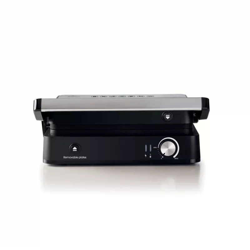 Ariete 1934 MetalGrill 3w1, Grill elektryczny do różnorodnego grillowania, 2000 W, 3 tryby gotowania, płyty nieprzywierające, Srebrny/Czarny