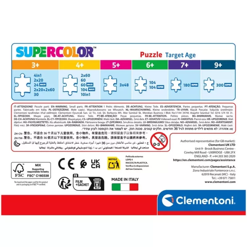 Clementoni Supercolor 26071 puzzle Puzzle 60 szt. Kreskówki