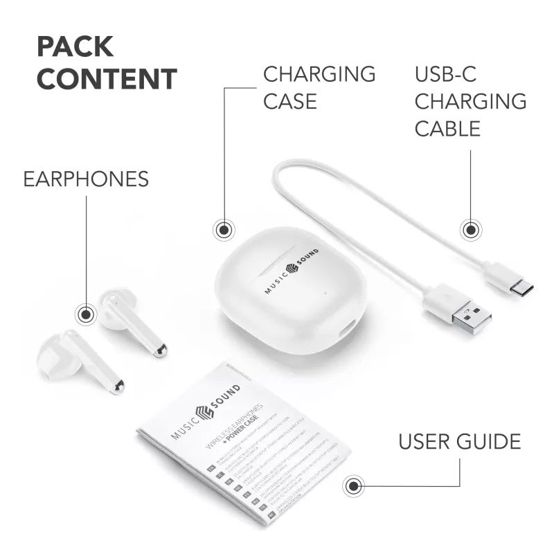 Music Sound Breeze – słuchawki Bluetooth w stylu kapsułki z kolorowym etui
