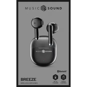 Music Sound Breeze słuchawki Bluetooth o konstrukcji kapsułkowej z kolorowym etui
