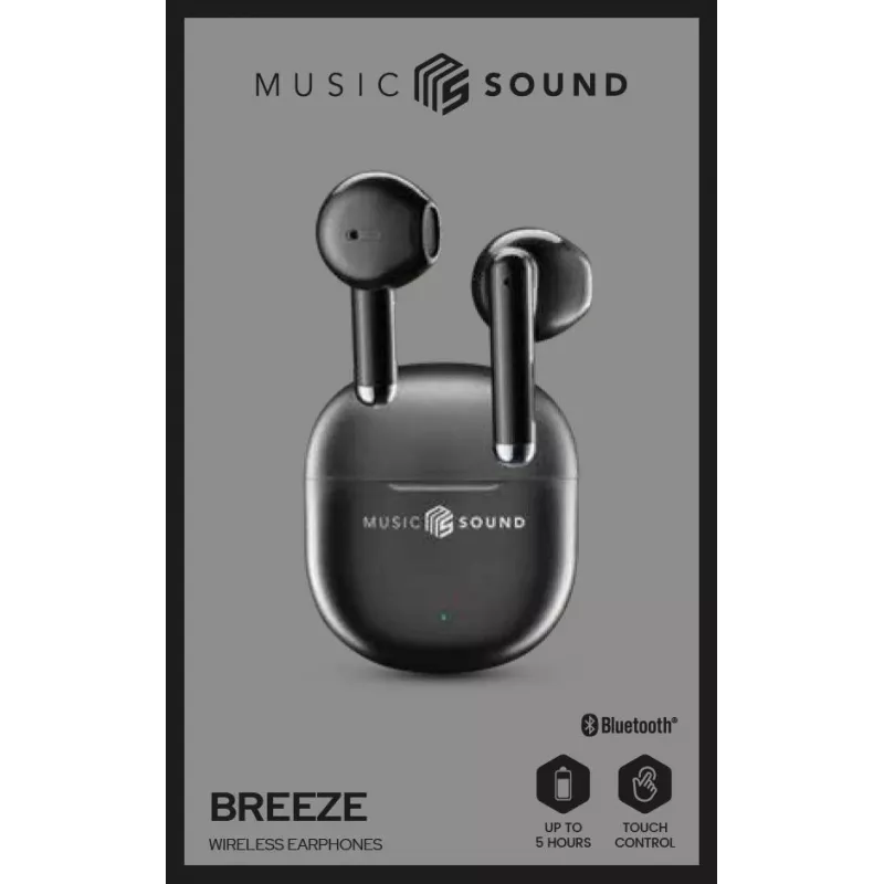Music Sound Breeze słuchawki Bluetooth o konstrukcji kapsułkowej z kolorowym etui