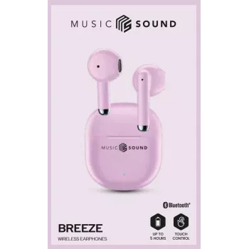 Słuchawki Bluetooth Music Sound Breeze w kształcie kapsułek z kolorowym etui