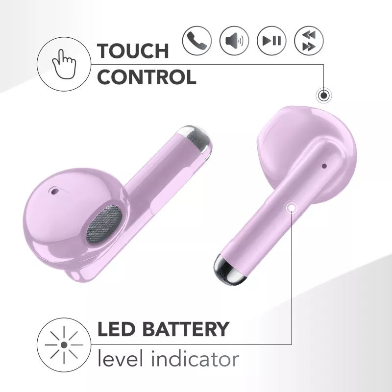 Słuchawki Bluetooth Music Sound Breeze w kształcie kapsułek z kolorowym etui