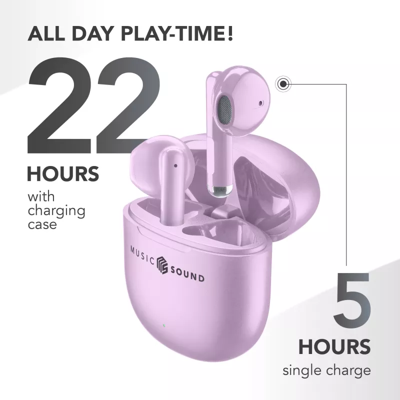 Słuchawki Bluetooth Music Sound Breeze w kształcie kapsułek z kolorowym etui