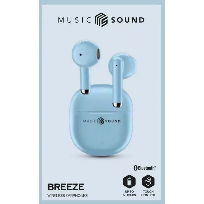Muzyczny Dźwięk Breeze Słuchawka Bluetooth w stylu kapsułki z kolorowym etui