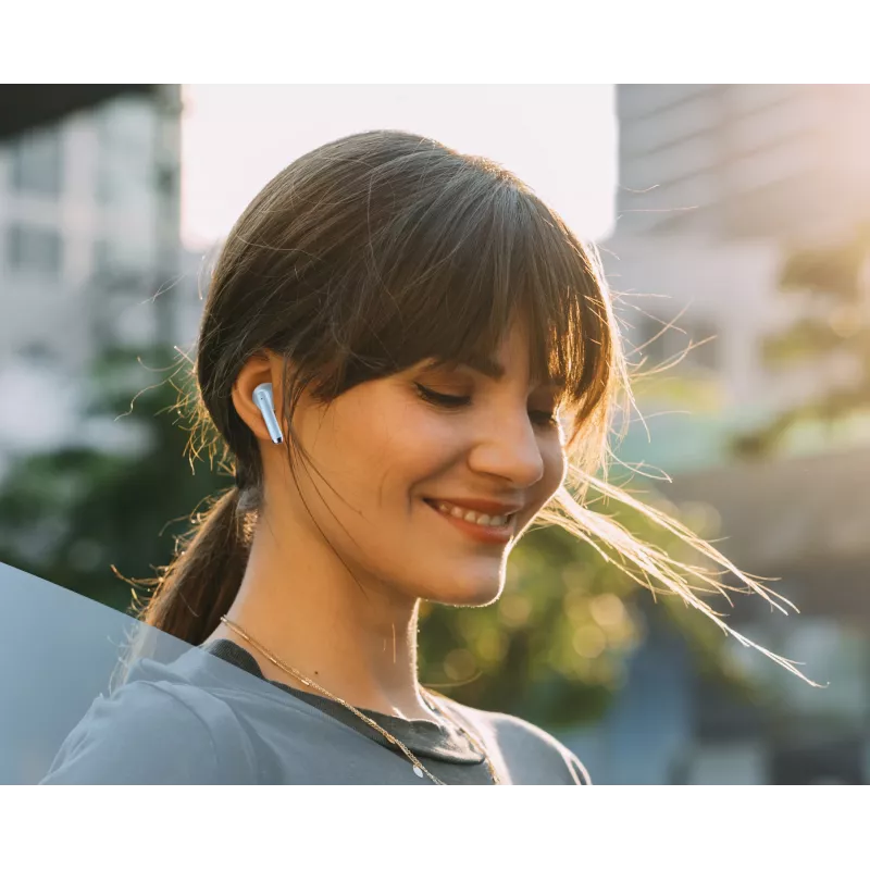 Muzyczny Dźwięk Breeze Słuchawka Bluetooth w stylu kapsułki z kolorowym etui