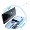 Techly I-CHARGE-10LCDBL powerbank Litowo-polimerowy (LiPo) 10000 mAh Ładowanie bezprzewodowe Niebieski