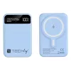 Techly I-CHARGE-10LCDBL powerbank Litowo-polimerowy (LiPo) 10000 mAh Ładowanie bezprzewodowe Niebieski