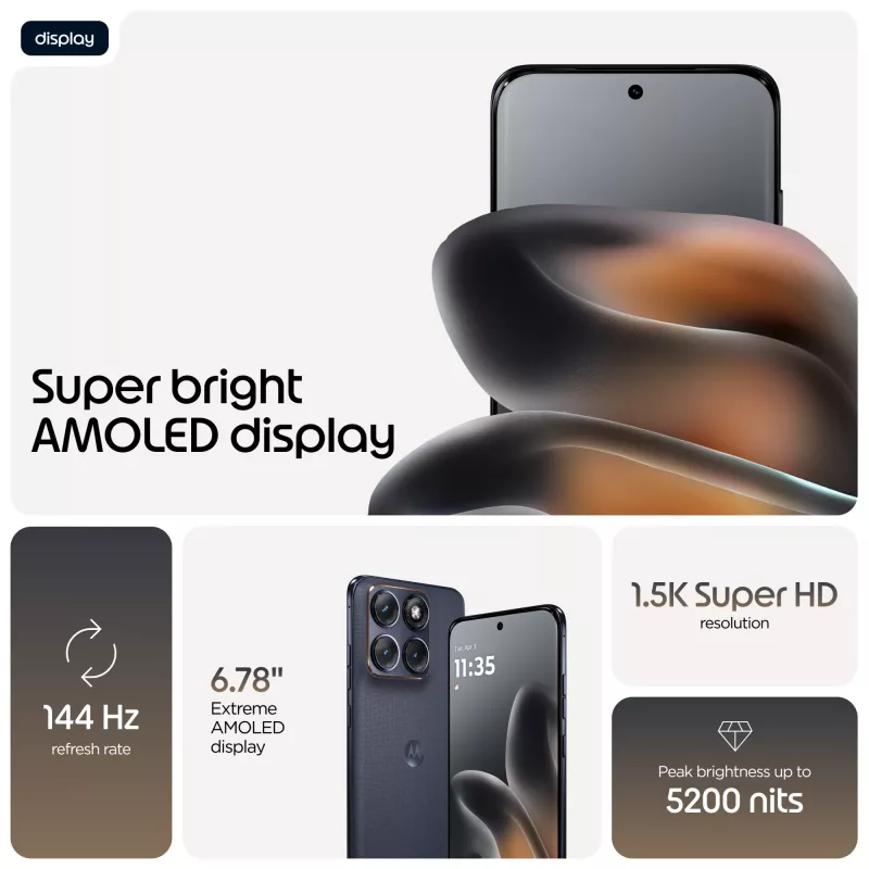 Motorola edge 70 fusion 17,2 cm (6,78 cala) Dual SIM Android 16.0 5G USB Type-C 8 GB 256 GB 7000 mAh Czarny