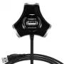 Axagon HUE-X3B koncentrator interfejsów USB 2.0 480 Mbit/s Czarny