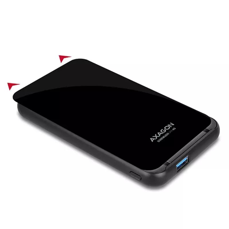 AXAGON EE25-S6B - HDD / SSD-Gehäuse - 2.5 Zoll - SATA - Serial ATA II - Serial ATA III - 5 Gbit/s - USB Konnektivität - Schwarz