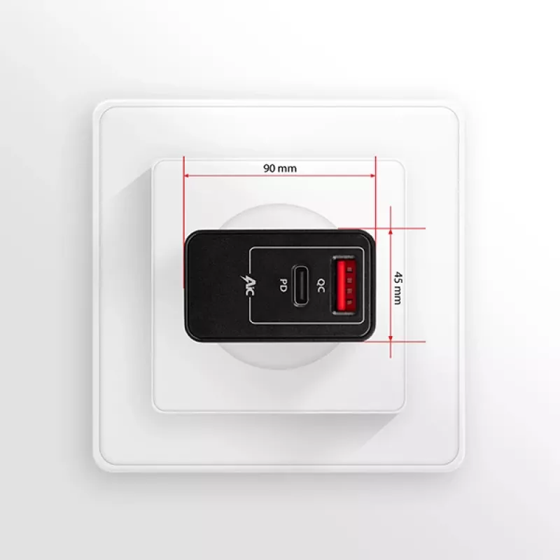Axagon ACU-PQ22 ładowarka do urządzeń mobilnych Telefon komórkowy, Powerbank, Smartfon, Smartwatch, Tablet, Uniwersalna Czarny AC Szybkie ładowanie Wewnętrzna