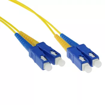 ACT 1,5 m LSZH światłowodowy kabel krosowy jednomodowy 9/125 OS2 duplex ze złączami SC