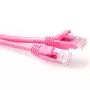 ACT Różowy 15-metrowy kabel krosowy U/UTP CAT6 bez zaczepów ze złączami RJ45