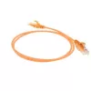 ACT pomarańczowy 1 metr LSZH U/UTP CAT6 datacenter slimline patch kabel snagless z wtyczkami RJ45