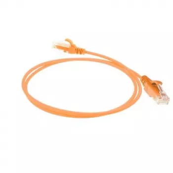 ACT pomarańczowy 1 metr LSZH U/UTP CAT6 datacenter slimline patch kabel snagless z wtyczkami RJ45