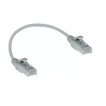 ACT Szary 0,15 metra LSZH U/UTP CAT6 slimline patchcord do centrów danych bez zaczepów ze złączami RJ45
