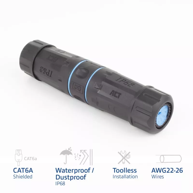 ACT SD6521 CAT6A zewnętrzne łącznik kabla IP68
