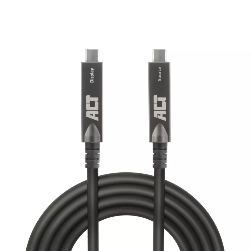 ACT USB-C 3.2 Gen2 Aktywny Kabel Optyczny (AOC), do paneli dotykowych, wideo, dane, zasilanie, 3m