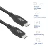 ACT USB 3.0 10Gbps 60W kabel USB Type-C, 1 metr, 1 m, USB C, USB C, USB 3.2 Gen 2 (3.1 Gen 2), 10 Gbit/s, czarny
