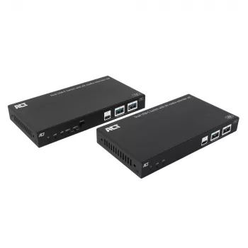 Zestaw przedłużacza AV media z podwójnym przełącznikiem USB-C, CAT6A, 100 metrów