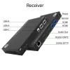 Zestaw przedłużacza AV media z podwójnym przełącznikiem USB-C, CAT6A, 100 metrów