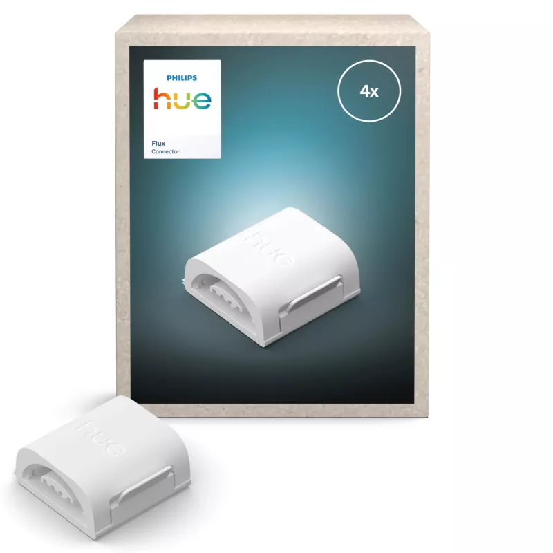 Philips Hue Flux connector 4-pack, I-connector, biały, Tworzywo sztuczne, Philips by Signify, 21 mm, 21 mm