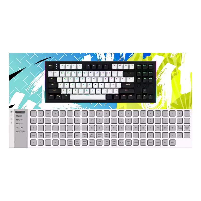 HATOR Gravity TKL klawiatura Gaming USB QWERTY US English Czarna