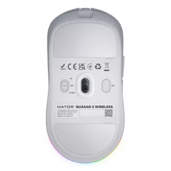 HATOR Quasar 3 Wireless mysz Gaming symetryczna RF Wireless + Bluetooth + USB Typ-A Optyczna 12000 DPI