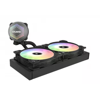 Zalman ALPHA24 Czarny CPU Liquid Cooler 280mm radiator 2 x 140 mm wentylator ARGB pompa Dual Procesor Chłodzenie cieczą All-in-one 12 cm
