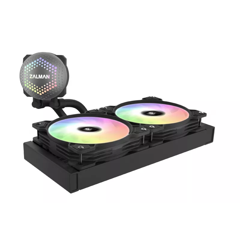 Zalman ALPHA24 Czarny CPU Liquid Cooler 280mm radiator 2 x 140 mm wentylator ARGB pompa Dual Procesor Chłodzenie cieczą All-in-one 12 cm
