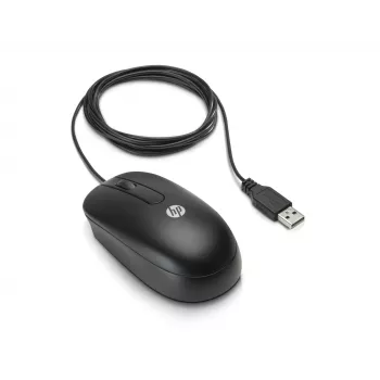 Mysz laserowa USB 3-przyciskowa HP, laser, USB typu A, czarna