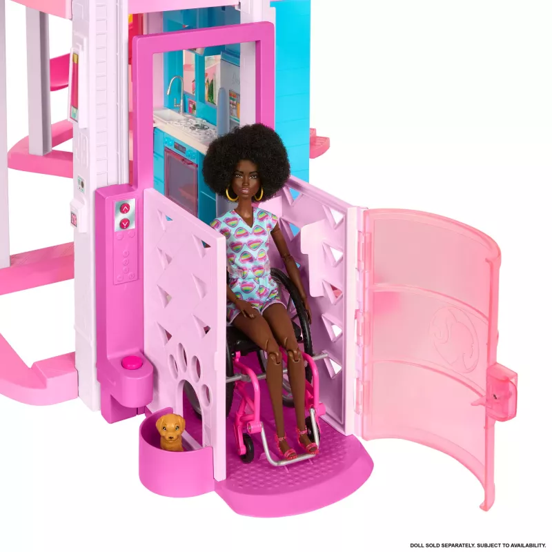 Barbie Dreamhouse domek dla lalek z basenem i zjeżdżalnią - 75+ elementów (HMX10)