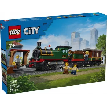 LEGO City 60511 Retro pociąg z lokomotywą parową (575 elem.)