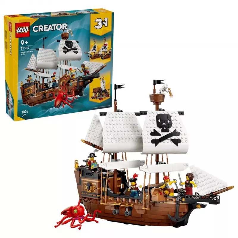 LEGO Creator 3-in-1 31387 Kultowy statek piracki (1074 elem.)