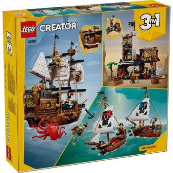 LEGO Creator 3-in-1 31387 Kultowy statek piracki (1074 elem.)