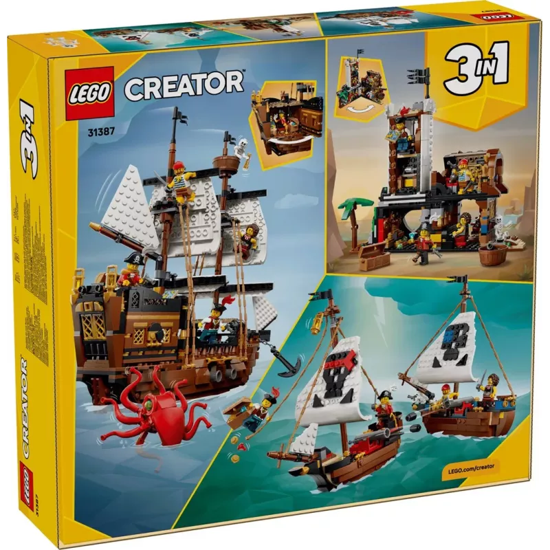 LEGO Creator 3-in-1 31387 Kultowy statek piracki (1074 elem.)