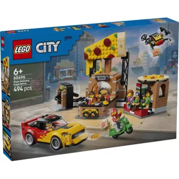LEGO City 60496 Dostawa pizzy z pojazdami (494 elem.)