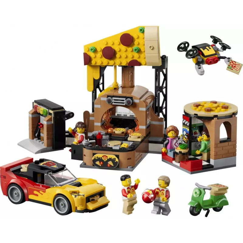 LEGO City 60496 Dostawa pizzy z pojazdami (494 elem.)