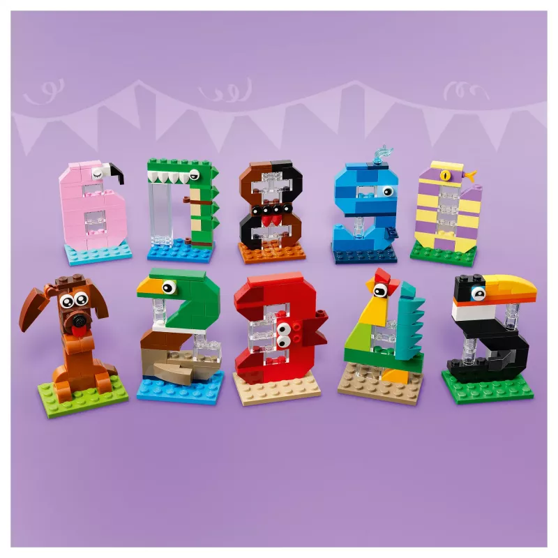 LEGO 40807 Liczby urodzinowe - zwierzęce dekoracje na tort (281 elem.)
