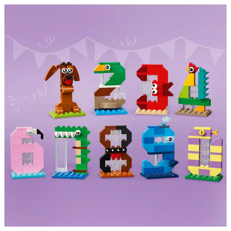 LEGO 40807 Liczby urodzinowe - zwierzęce dekoracje na tort (281 elem.)