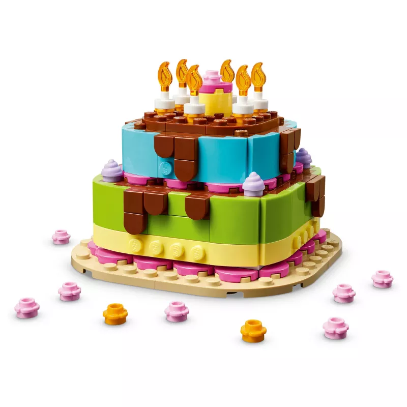 LEGO 40815 Tort urodzinowy - tort do zbudowania ze świeczkami (219 elem.)